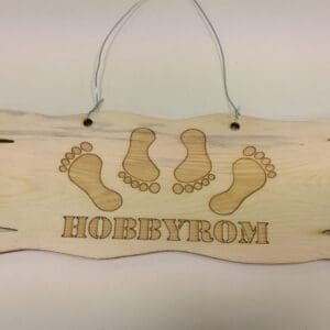 Skilt "Hobbyrom"